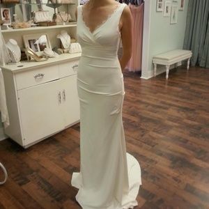 Nicole Miller Nina Wedding Dress, Ivory/Champagne